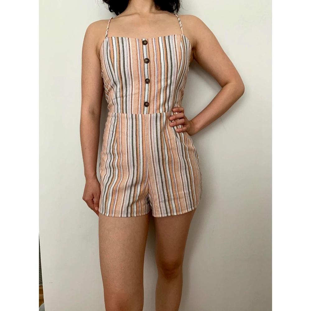 ALTAR’D STATE (EUC)✨STRIPED CUT-OUT ROMPER